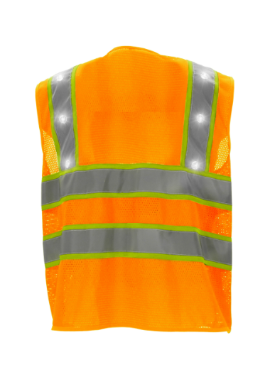 Rechargeable LED safety vest for Night Workers