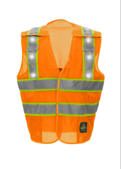 Rechargeable LED safety vest for Night Workers